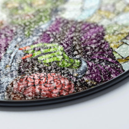 suncatcher stained glass zombie holding brain halloween gift for horror lover