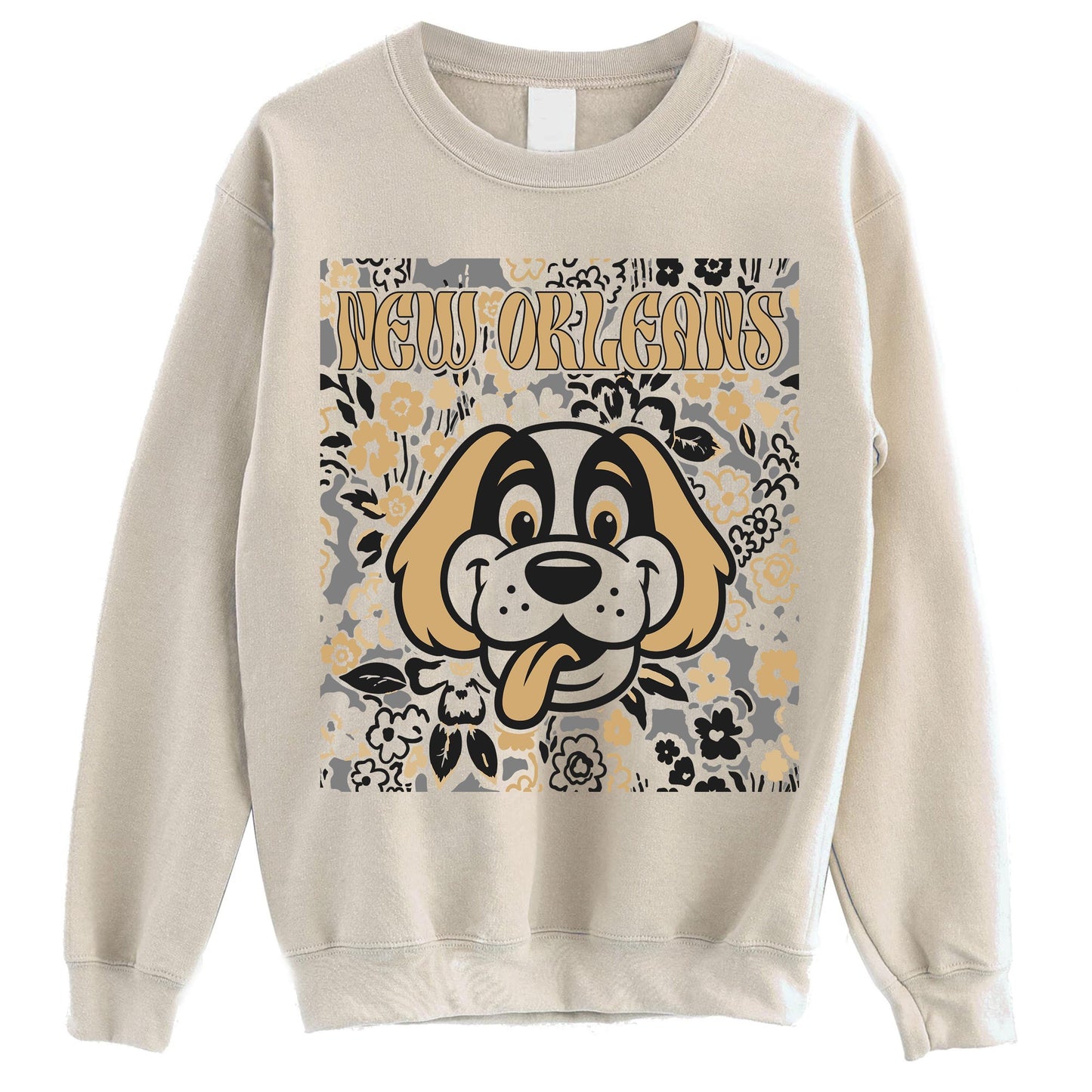 New Orleans Team Mascot Shirt, Floral Spirit Mascot Sweatshirt, Game Day Tee, Abstract Flower Football Sports Shirt, Cheerleader Gift Shirt