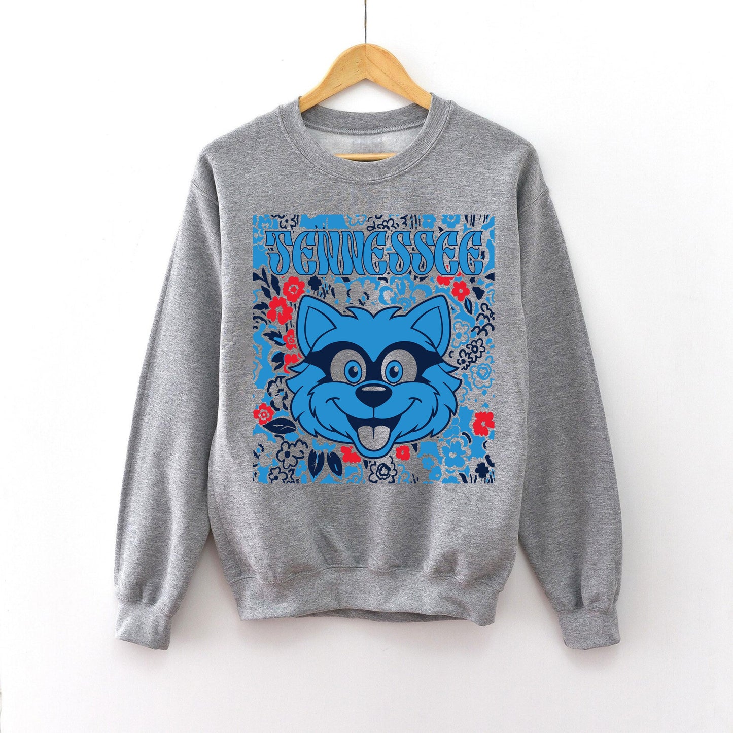 Tennessee Team Mascot Shirt, Floral Spirit Mascot Sweatshirt, Game Day Tee, Abstract Flower Football Sports Shirt, Cheerleader Gift Shirt