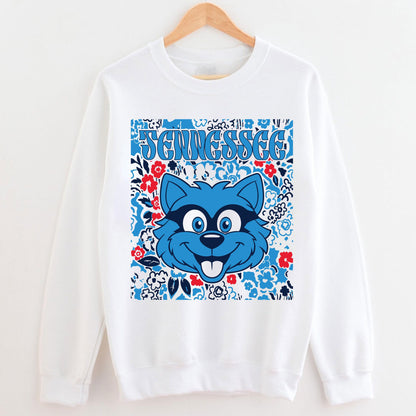 Tennessee Team Mascot Shirt, Floral Spirit Mascot Sweatshirt, Game Day Tee, Abstract Flower Football Sports Shirt, Cheerleader Gift Shirt