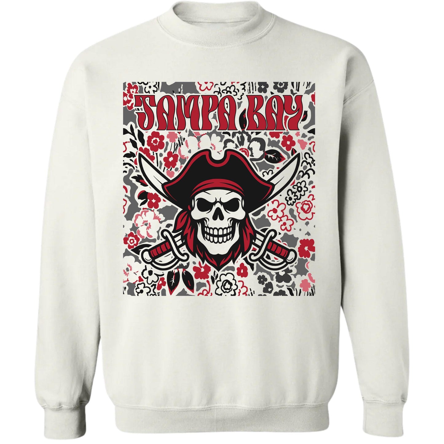 Tampa Bay Team Mascot Shirt, Floral Spirit Mascot Sweatshirt, Game Day Tee, Abstract Flower Football Sports Shirt, Cheerleader Gift Shirt