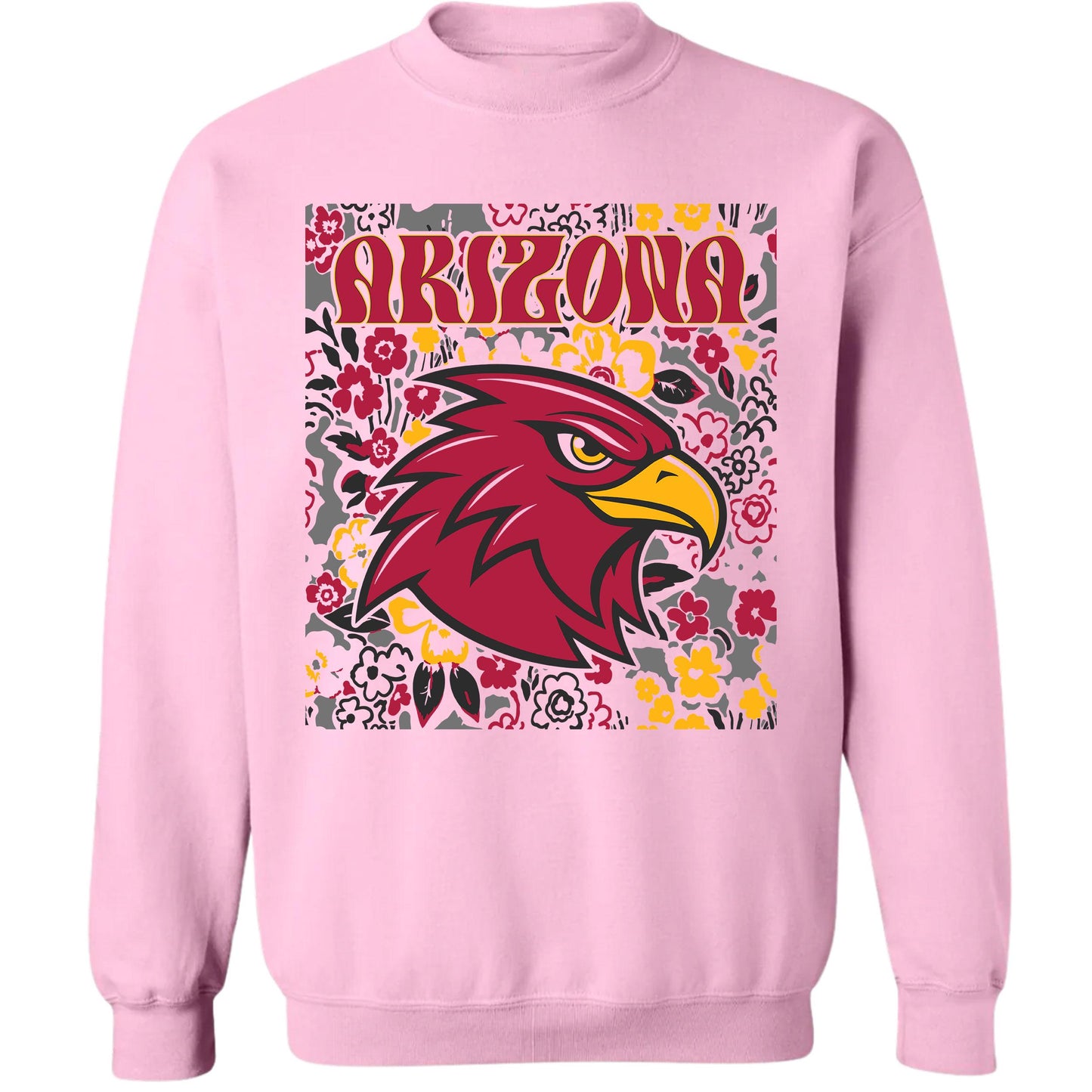 Arizona Team Mascot Shirt, Floral Spirit Mascot Sweatshirt, Game Day Tee, Abstract Flower Football Sports Shirt, Cheerleader Gift Shirt