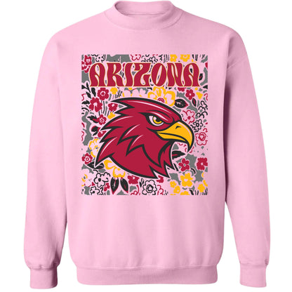 Arizona Team Mascot Shirt, Floral Spirit Mascot Sweatshirt, Game Day Tee, Abstract Flower Football Sports Shirt, Cheerleader Gift Shirt