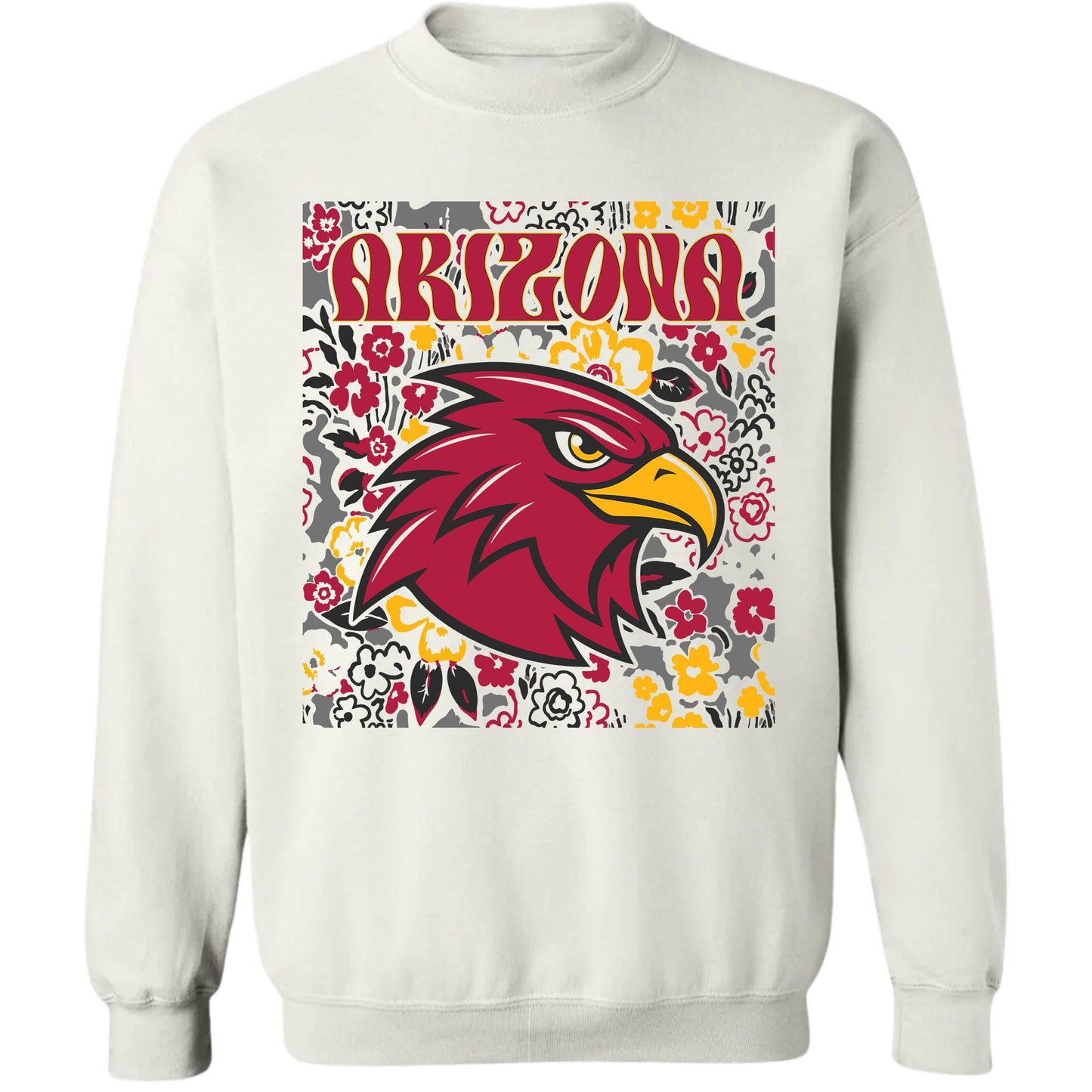 Arizona Team Mascot Shirt, Floral Spirit Mascot Sweatshirt, Game Day Tee, Abstract Flower Football Sports Shirt, Cheerleader Gift Shirt