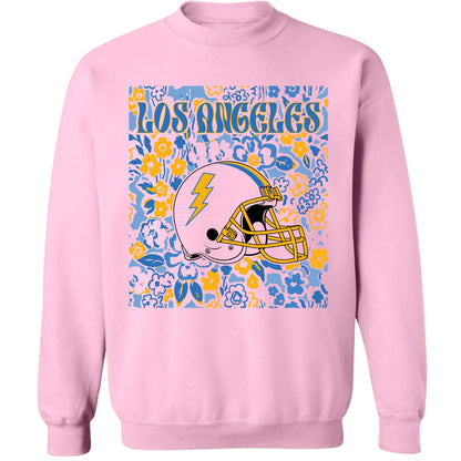 Los Angeles Team Mascot Shirt, Game Day Tee, Floral Spirit Mascot Sweatshirt, Abstract Flower Football Sports Shirt, Cheerleader Gift Shirt