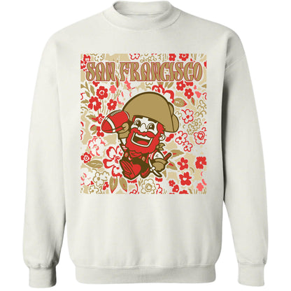San Francisco Team Mascot Shirt, Floral Spirit Mascot Sweatshirt, Game Day Tee, Abstract Flower Football Sport Shirt, Cheerleader Gift Shirt