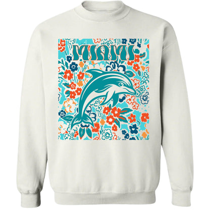 Miami Team Mascot Shirt, Floral Spirit Mascot Sweatshirt, Game Day Tee, Abstract Flower Football Sports Shirt, Cheerleader Gift Shirt