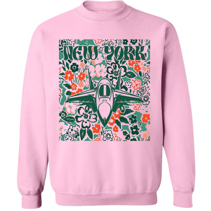 New York Team Mascot Shirt, Floral Spirit Mascot Sweatshirt, Game Day Tee, Abstract Flower Football Sports Shirt, Cheerleader Gift Shirt