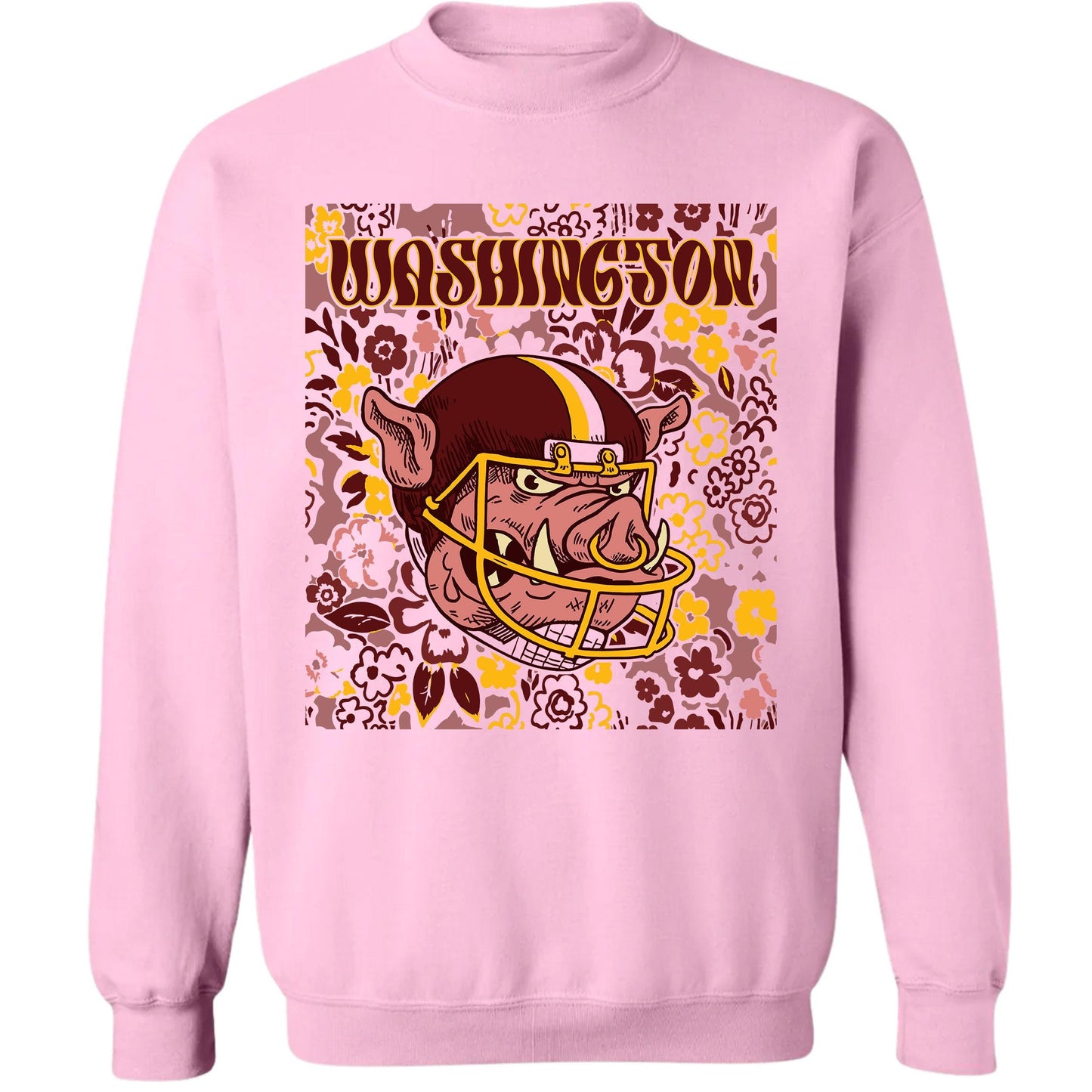 Washington Team Mascot Shirt, Floral Spirit Mascot Sweatshirt, Game Day Tee, Abstract Flower Football Sports Shirt, Cheerleader Gift Shirt