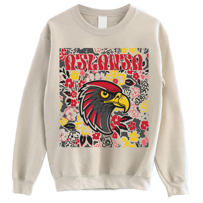 Atlanta Team Mascot Shirt, Floral Spirit Mascot Sweatshirt, Game Day Tee, Abstract Flower Football Sports Shirt, Cheerleader Gift Shirt