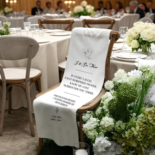 Personalized Memorial Wedding Chair Sign, In Loving Memory of Loved Ones Chair Sign, Wedding Aisle Tribute, Remembrance Decor, Ceremony Sign