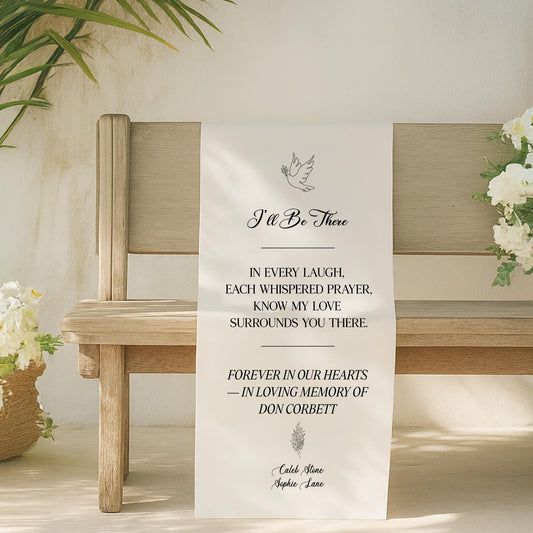 Loving Memory Wedding Sign, Personalized Wedding Chair Banner, In Memory of Loved Ones, Wedding Aisle Sign, Remembrance Ceremony Decor