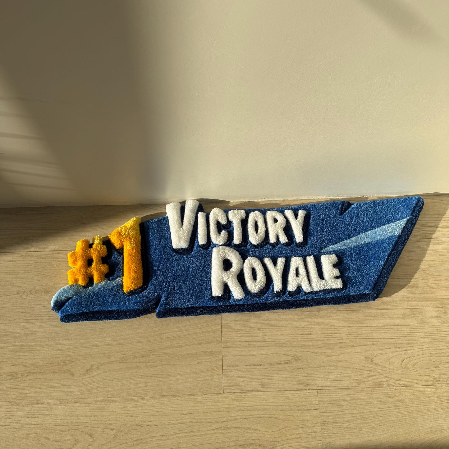 Handmade Tufted Gaming Rug: #1 Victory - Gamer Room Decor