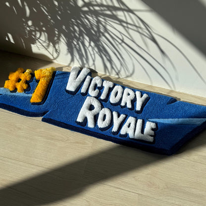 Handmade Tufted Gaming Rug: #1 Victory - Gamer Room Decor