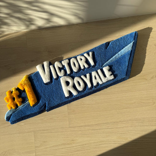 Handmade Tufted Gaming Rug: #1 Victory - Gamer Room Decor