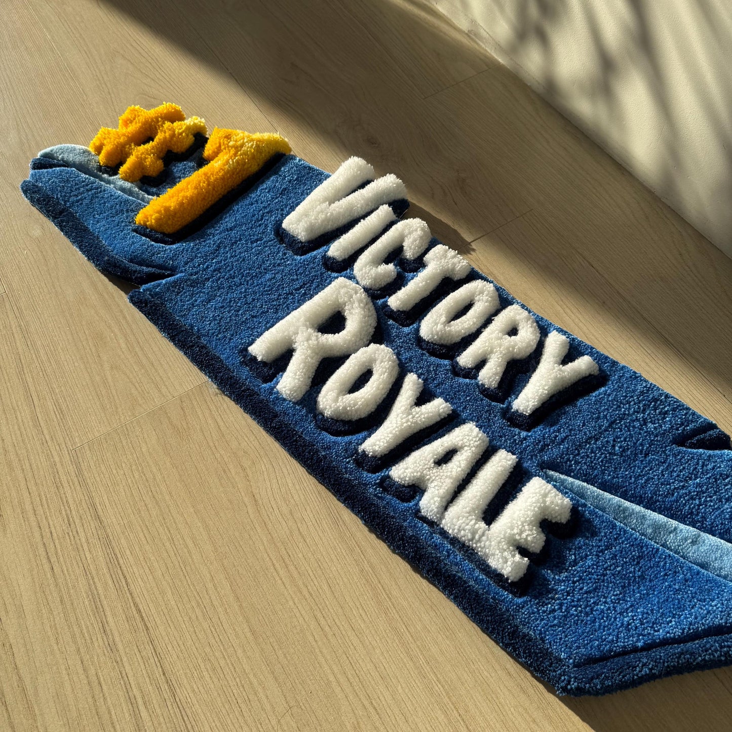 Handmade Tufted Gaming Rug: #1 Victory - Gamer Room Decor