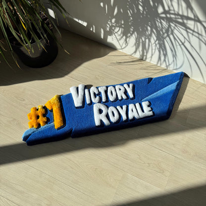 Handmade Tufted Gaming Rug: #1 Victory - Gamer Room Decor
