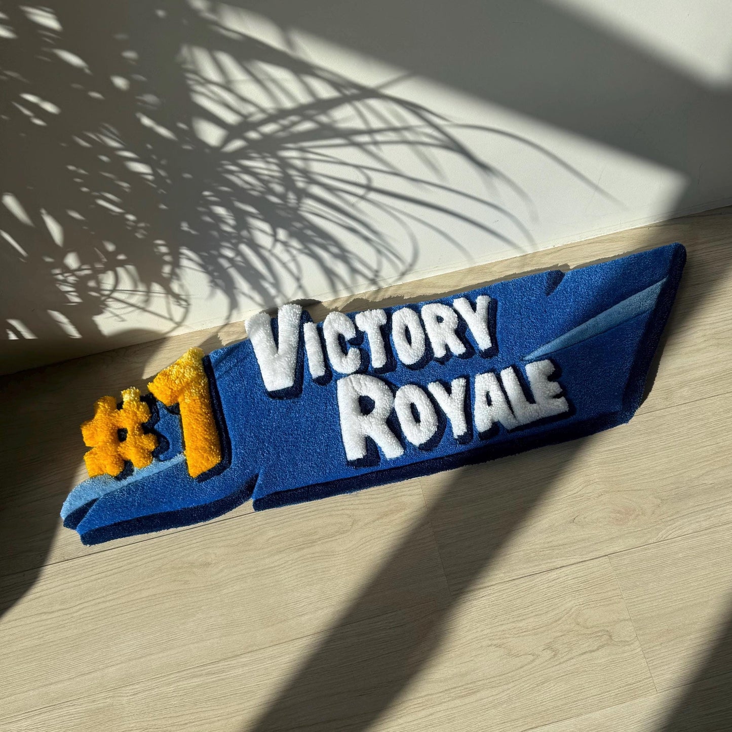 Handmade Tufted Gaming Rug: #1 Victory - Gamer Room Decor