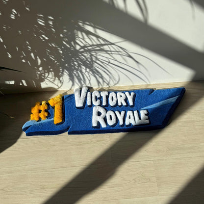 Handmade Tufted Gaming Rug: #1 Victory - Gamer Room Decor