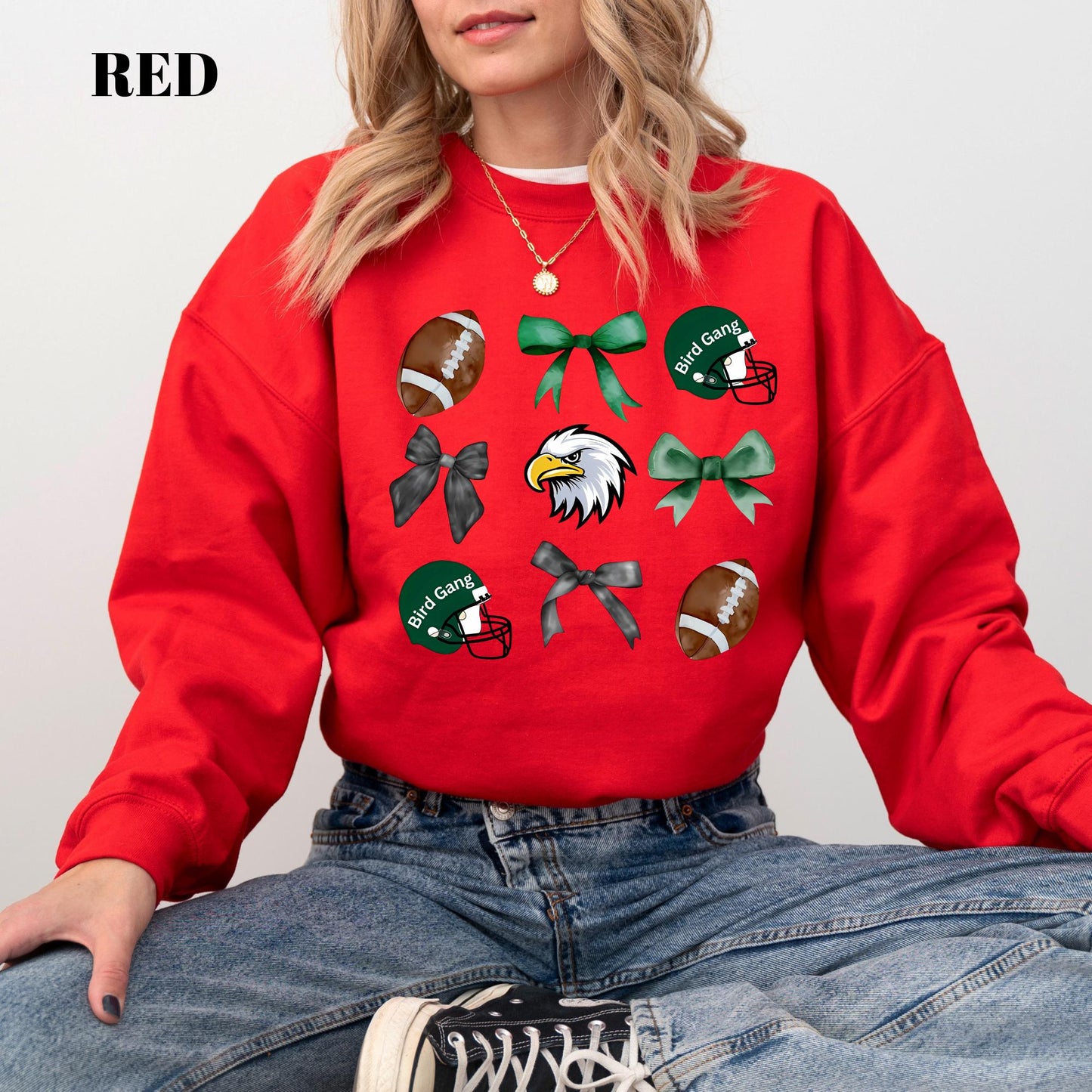 Philadelphia Eagles Coquette Bow Sweatshirt: Football Fan Shirt