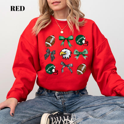 Philadelphia Eagles Coquette Bow Sweatshirt: Football Fan Shirt