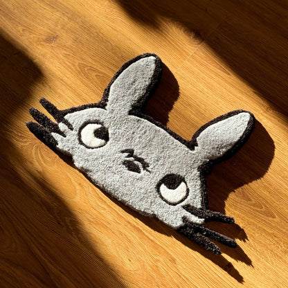 Cute Anime Character Rug | Handmade Tufted Floor Mat | Kawaii Cartoon Home Decor|custom rug/handmade rug/cartoon rug