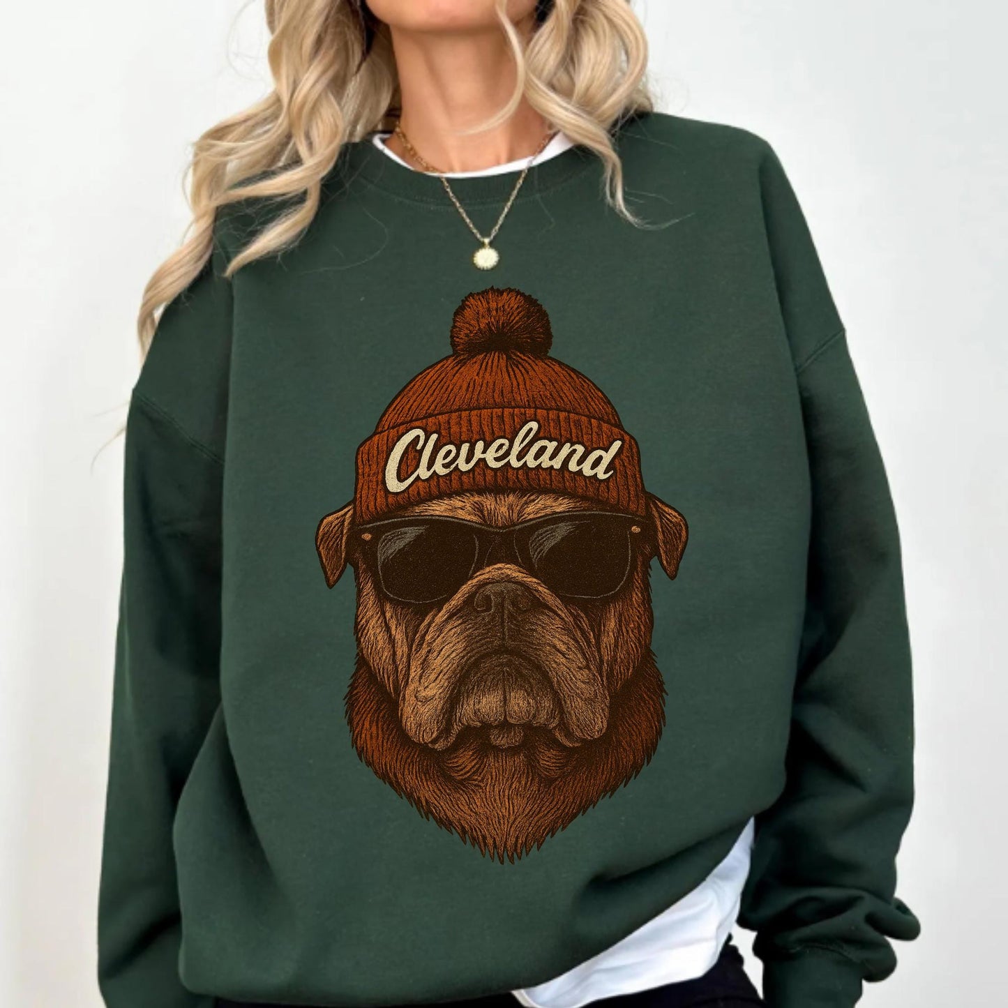 Cleveland Football Sweatshirt, Retro Sports Fan Shirt, Game Day Gift Tee, Cleveland Mascot Sweatshirt, Cleveland Football Fan Shirt