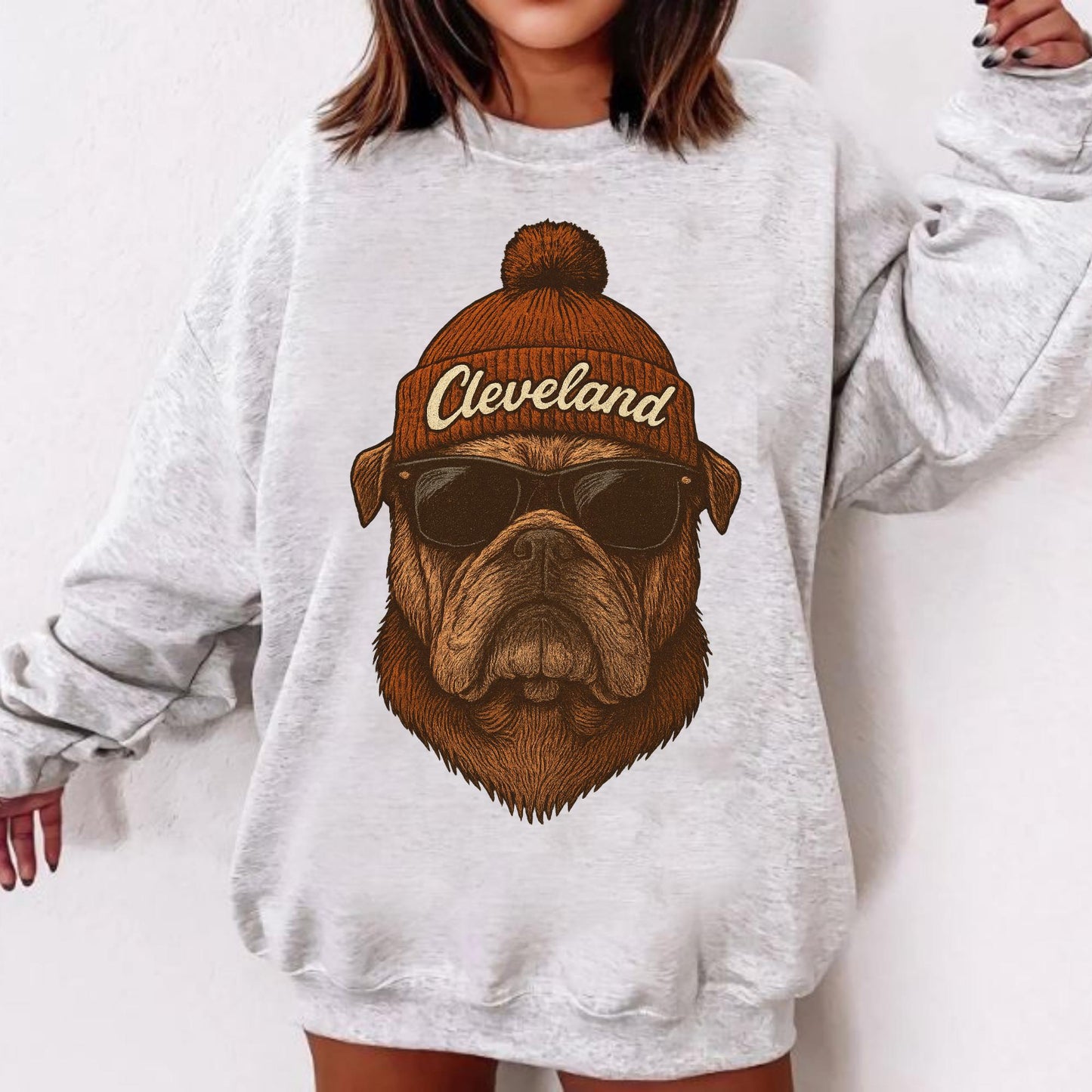 Cleveland Football Sweatshirt, Retro Sports Fan Shirt, Game Day Gift Tee, Cleveland Mascot Sweatshirt, Cleveland Football Fan Shirt