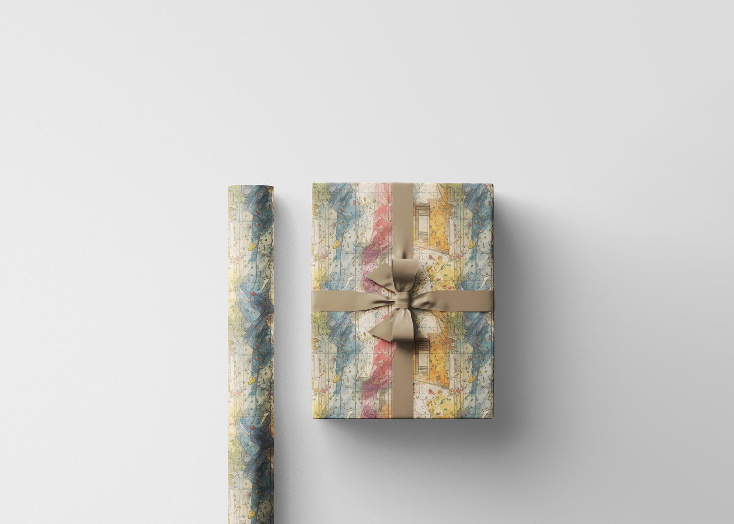 Wall Climbing Adventure Wrapping Paper Roll, Gift Wrap for Rock Climbers, Outdoor Sports, and Extreme Sports Lovers #17