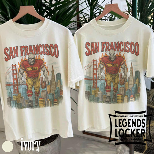 San Francisco 49ers T-Shirt, Vintage Football Graphic Tee, Retro Bay Area Sports Shirt, Gift for 49ers Fans
