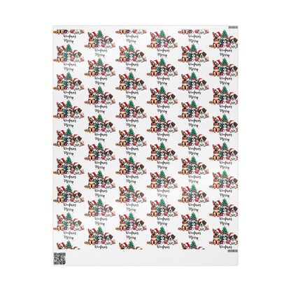 Merry Woofmas Wrapping Paper: Retro Christmas Dog Gift Wrap