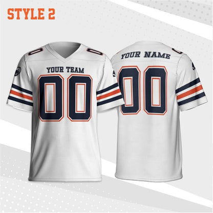 Personalized Team Name & Number Football Jersey, Custom Team Bear Football Jersey Collection, Game Day Outfit For American Football Fan