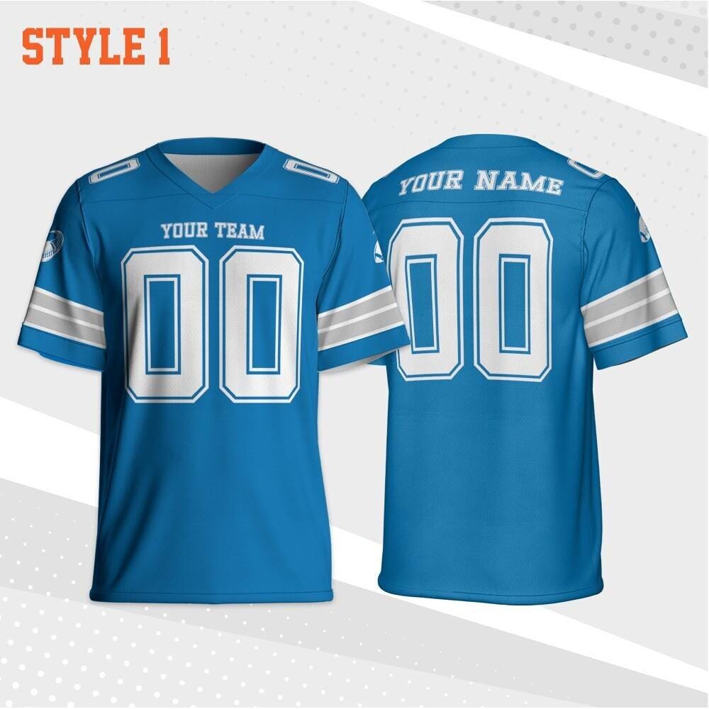 Custom Team Name & Number Football jersey shirt, Personalized Team Lion Football Jersey Collection, Game Day Sports Uniform for Fan