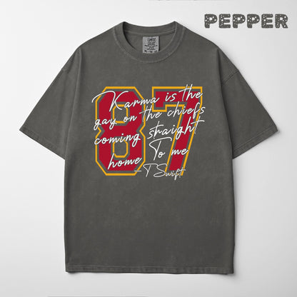 Karma Is The Guy On The Chiefs Sweatshirt: Taylor Football Shirt