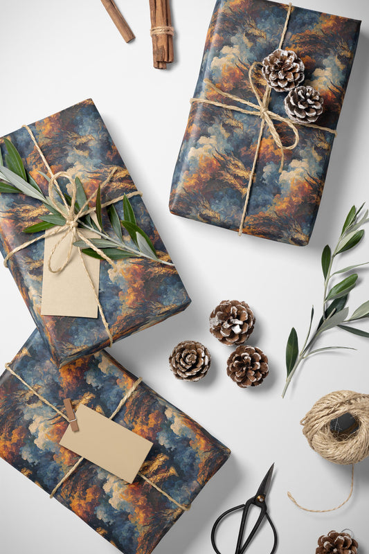 Dragon Gift Wrap Roll with Mythical Beast Design, Wrapping Paper for Fantasy Lovers, DnD Players, and Magical Gifting #2