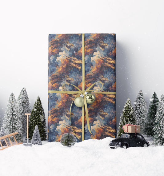 Dragon Gift Wrap Roll with Mythical Beast Design, Wrapping Paper for Fantasy Lovers, DnD Players, and Magical Gifting #2