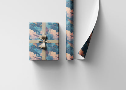 Fantasy Lover Dragon Wrapping Paper Roll, Mythical Creature Gift Wrap for Gamers, Book Lovers, and Magical Events #4