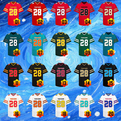 Custom Football Jersey Personalized Embroidery Name Number Logo Game Training Shirt Football Uniform Gift for Men Women Youth Kids Fans