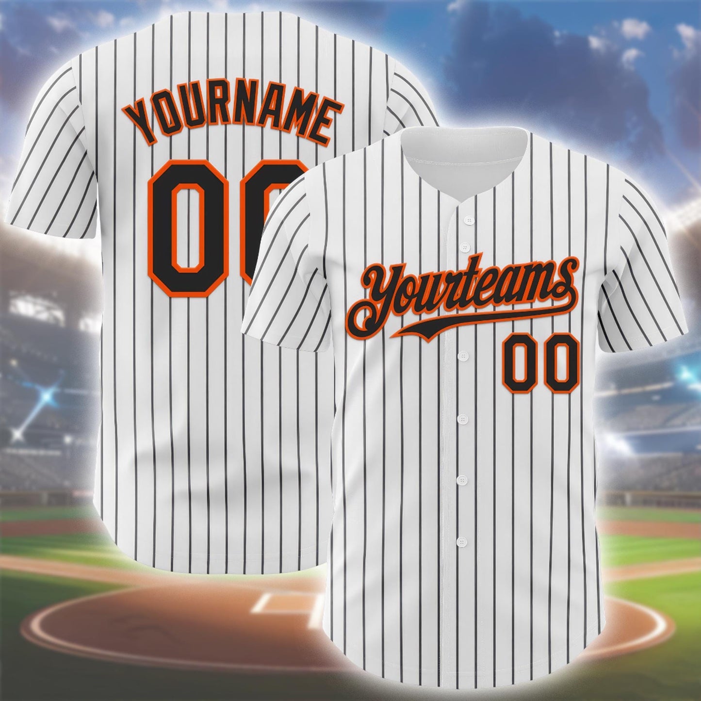 Custom Pinstripe Baseball Jersey: Personalized Team Uniform - Sports Fan Gift