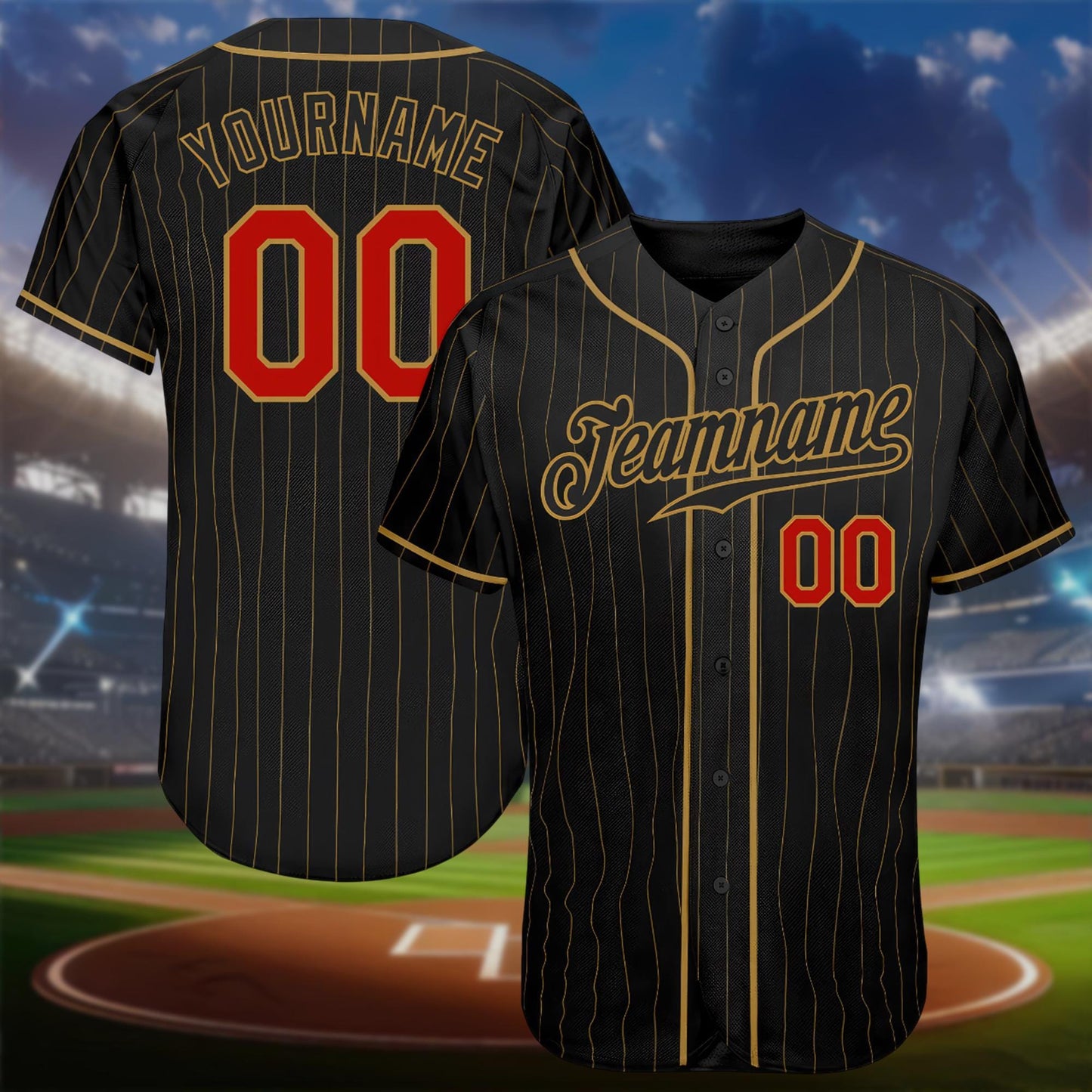 Custom Stripe Line Color Baseball Jersey For Baseball Fans, Personalized Name Team,Custom Number Baseball Team Couple Jersey