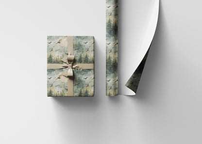 Halloween Bat Wrapping Paper Roll with Spooky Flying Bat Print, Dark Aesthetic Gift Wrap for October Parties and Haunted Gifts #1