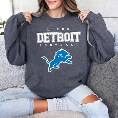 Detroit Football Retro Style Shirt, Detroit Football Sweatshirt, Detroit Football Shirt, Detroit T-shirt, Sunday Football, Gameday Shirt