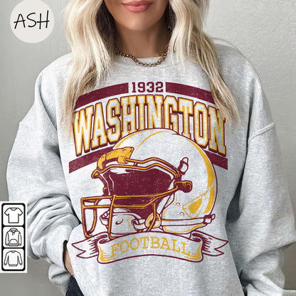 Vintage 90s Style Washington Football Vintage Sweatshirt T-Shirt, Washington Crewneck Commander Sweater, Washington Fan Gift Washington Tee