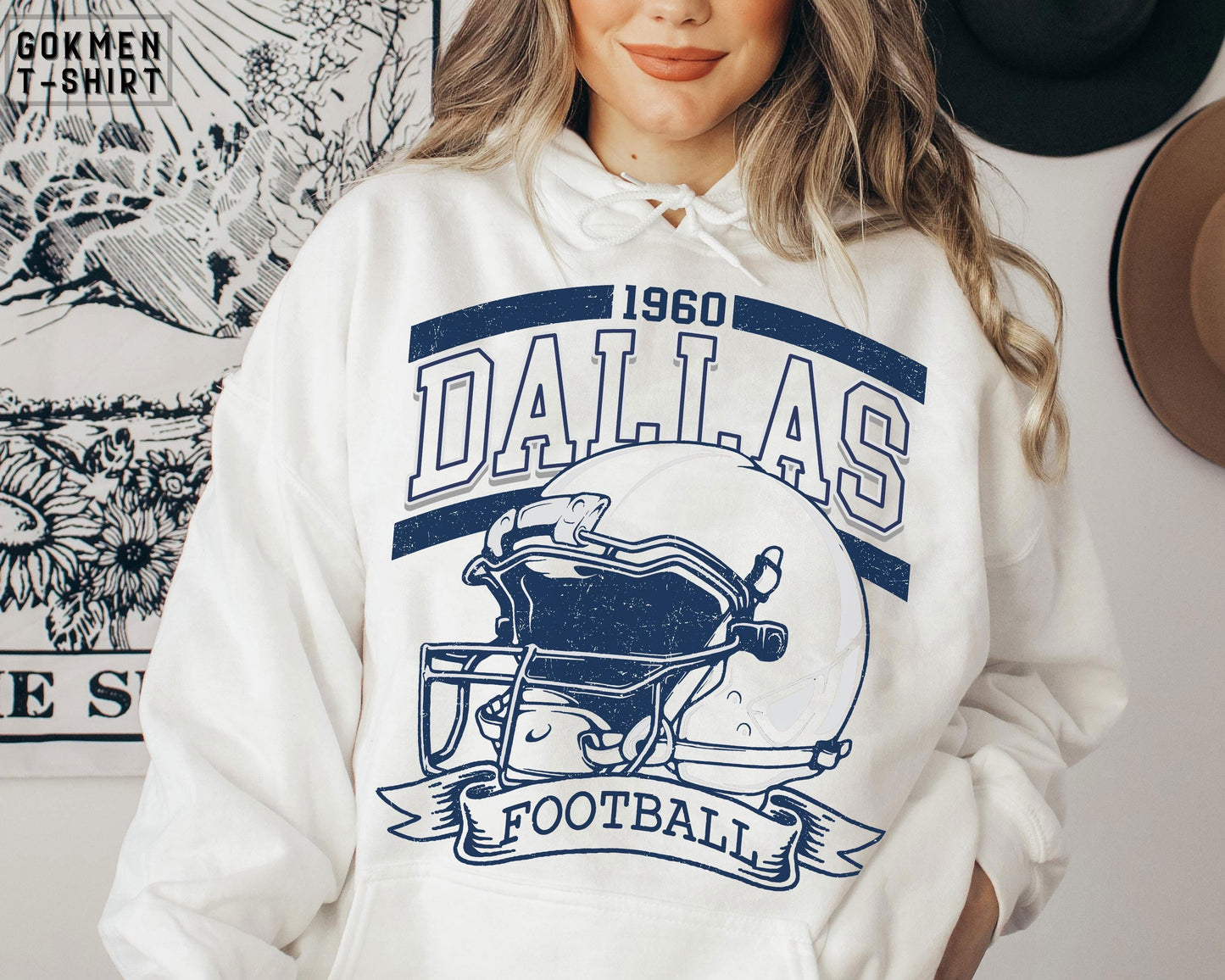 Vintage 90s Style Vintage Dallas Football Sweatshirt, Dallas Game Day Shirt, Dallas Shirt, Game Day Shirt, Trendy Dallas Football Fan Gift.