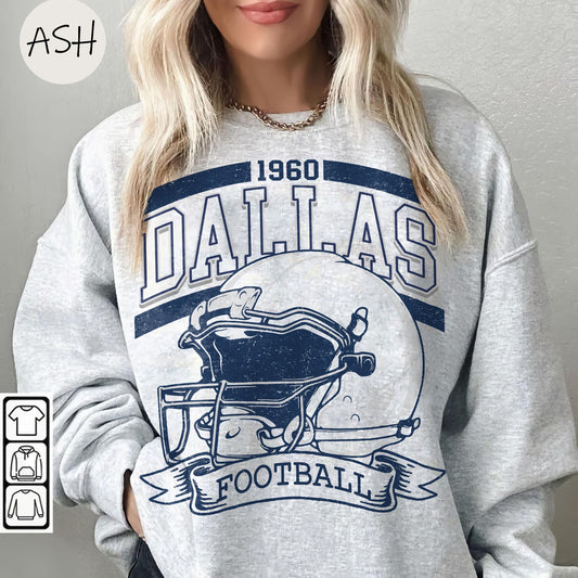 Vintage 90s Style Vintage Dallas Football Sweatshirt, Dallas Game Day Shirt, Dallas Shirt, Game Day Shirt, Trendy Dallas Football Fan Gift.