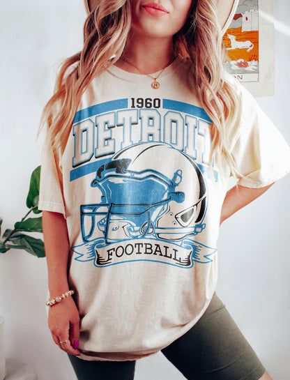 Vintage 90s Style Detroit Football Sweatshirt, Detroit Football Sports Gear, Detroit Game Day Shirt, Detroit Football Varsity Shirt