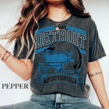 Vintage 90s Style Detroit Football Sweatshirt, Detroit Football Sports Gear, Detroit Game Day Shirt, Detroit Football Varsity Shirt