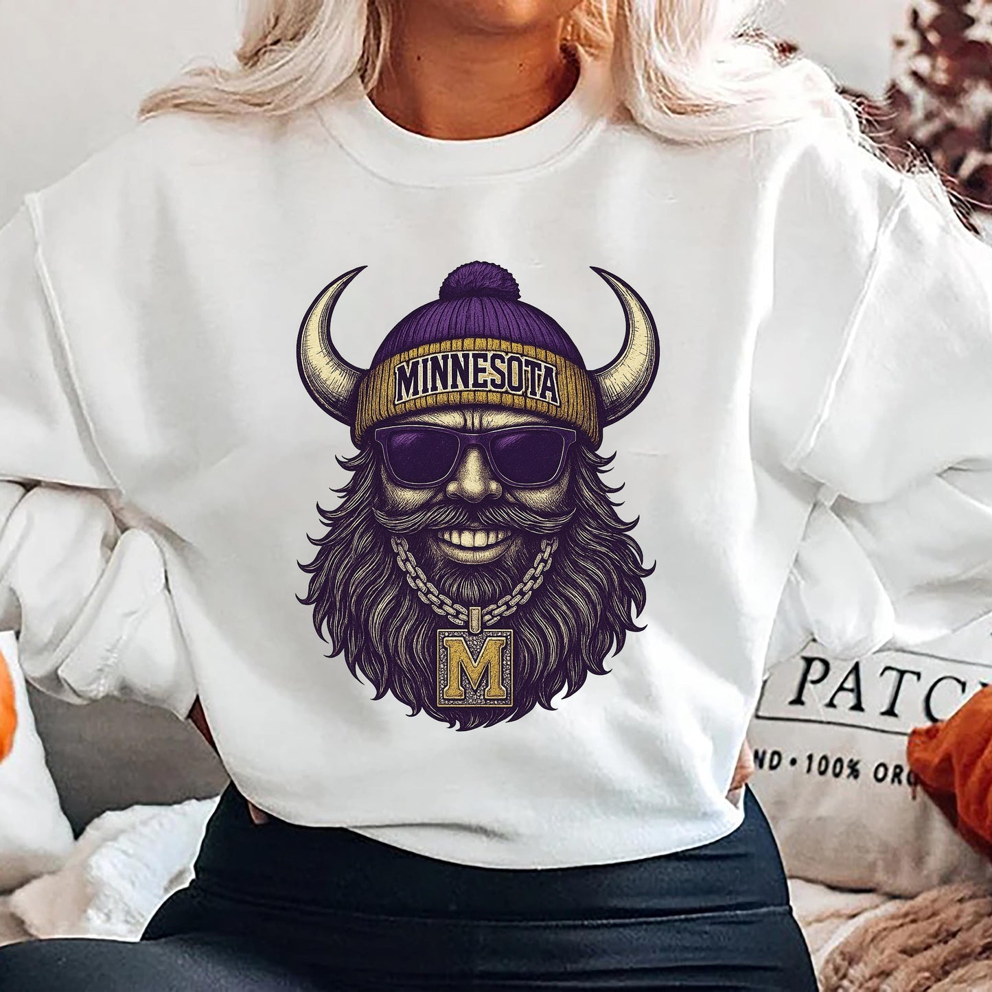 Minnesota Graphic Sweatshirt, Retro Viking Beard Shirt, Cool Streetwear Pullover, Hip Hop Graphic Tee, Unisex Oversized Vintage Top