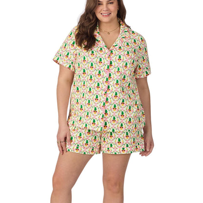 Short Sleeve Women’s Shorty Pajama Set – Stretch Jersey  Pajamas Set
