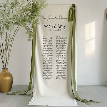 Personalised Wedding Seating Chart Sign, Wedding Seating Chart, Fabric Wedding Table Plan, Fabric Sign, Personalized Wedding Backdrop